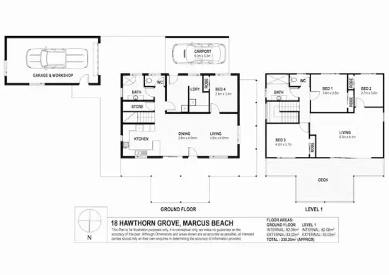 Floorplan of Homely house listing, 18 Hawthorn Grove, Marcus Beach QLD 4573