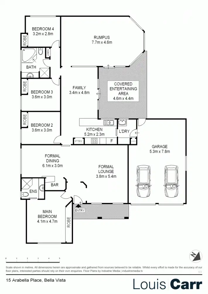 Floorplan of Homely house listing, 15 Arabella Place, Bella Vista NSW 2153