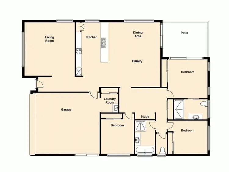 Floorplan of Homely house listing, 1 Peacherine Circuit, Bellmere QLD 4510