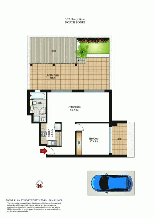 Floorplan of Homely unit listing, 3/22 Hardy Street, North Bondi NSW 2026