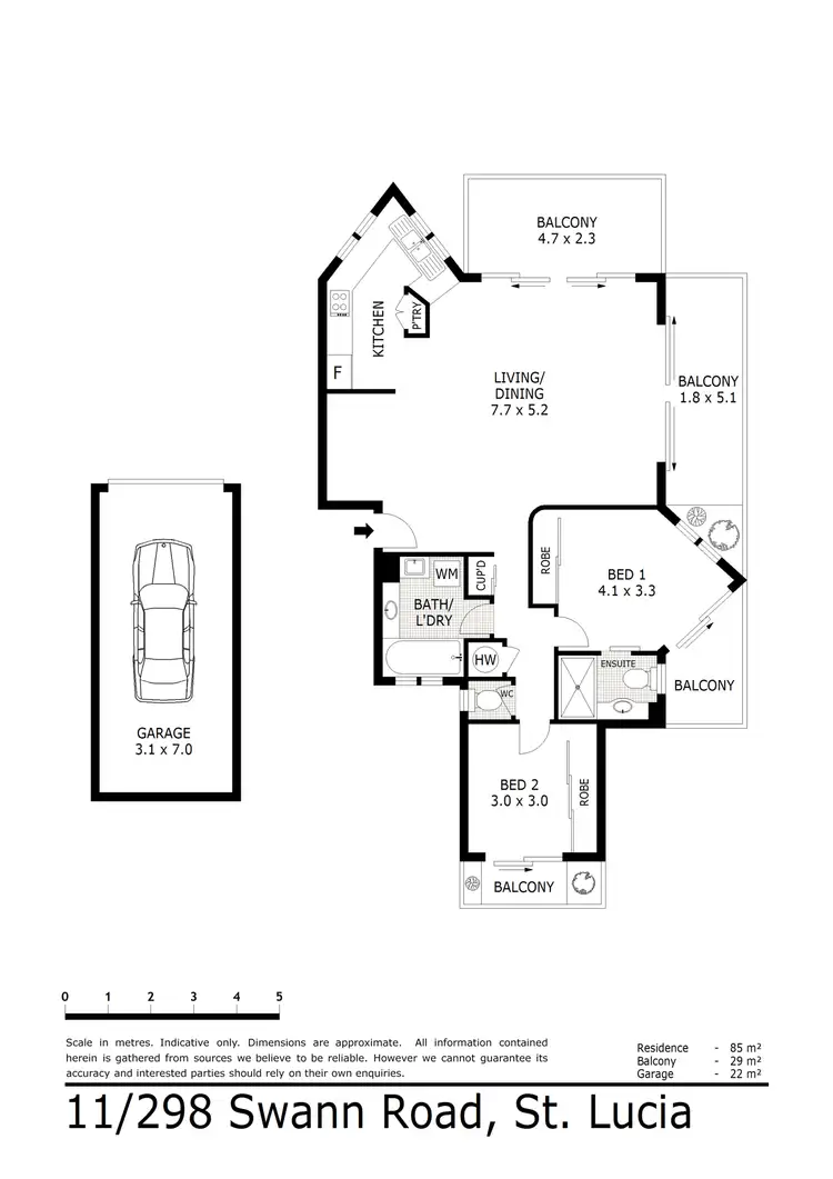 Floorplan of Homely unit listing, 11/298 Swann Road, St Lucia QLD 4067