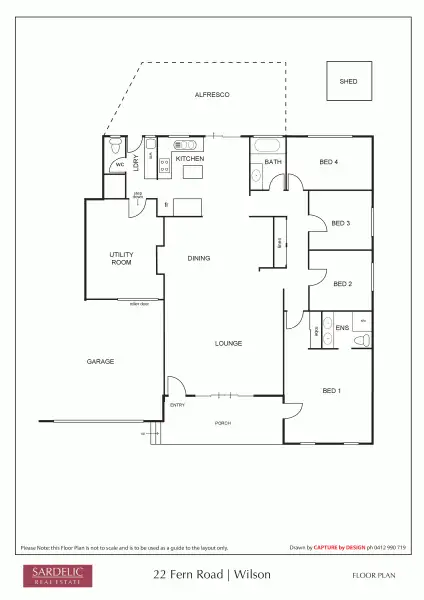 Floorplan of Homely house listing, 22 Fern Road, Wilson WA 6107