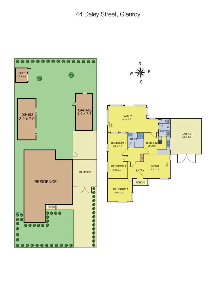 Floorplan of Homely house listing, 44 Daley Street, Glenroy VIC 3046