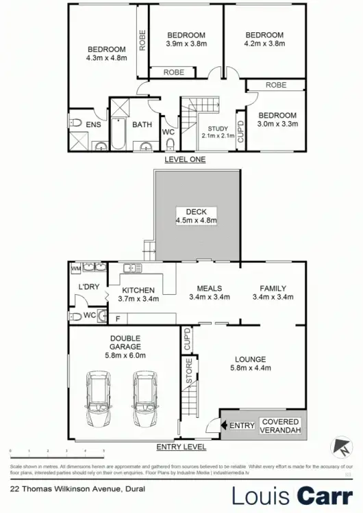 Floorplan of Homely semi-detached listing, 22 Thomas Wilkinson Avenue, Dural NSW 2158