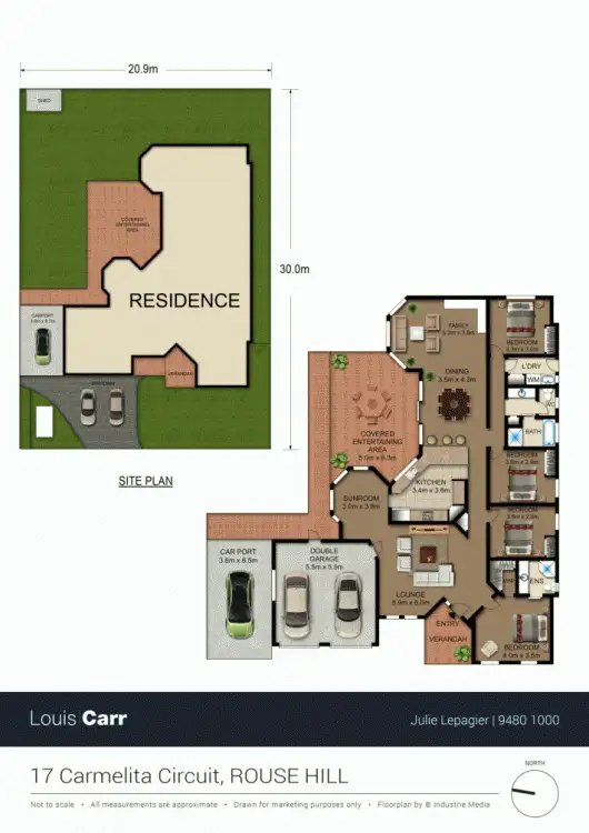 Floorplan of Homely house listing, 17 Carmelita Circuit, Rouse Hill NSW 2155
