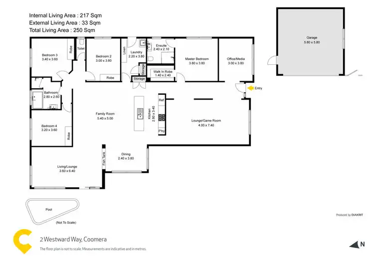 Floorplan of Homely house listing, 2 Westward Way, Coomera Waters QLD 4209