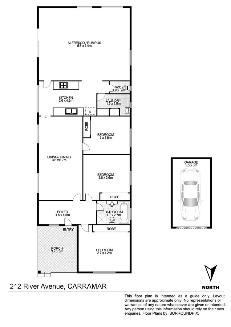Floorplan of Homely house listing, 212 River Ave, Carramar NSW 2163