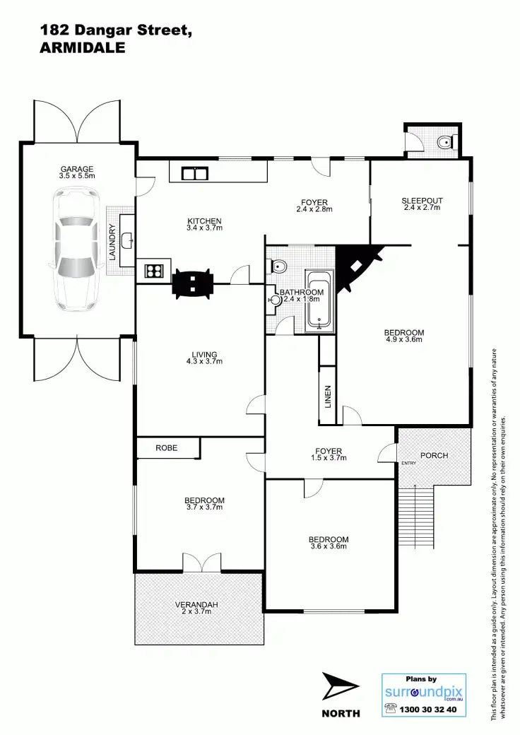 Floorplan of Homely house listing, 182 Dangar Street, Armidale NSW 2350
