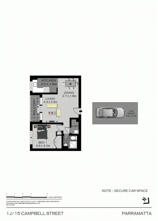 Floorplan of Homely unit listing, 1j/15 Campbell Street, Parramatta NSW 2150