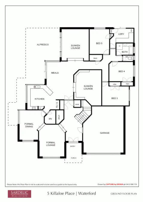 Floorplan of Homely house listing, 5 Killaloe Place, Waterford WA 6152