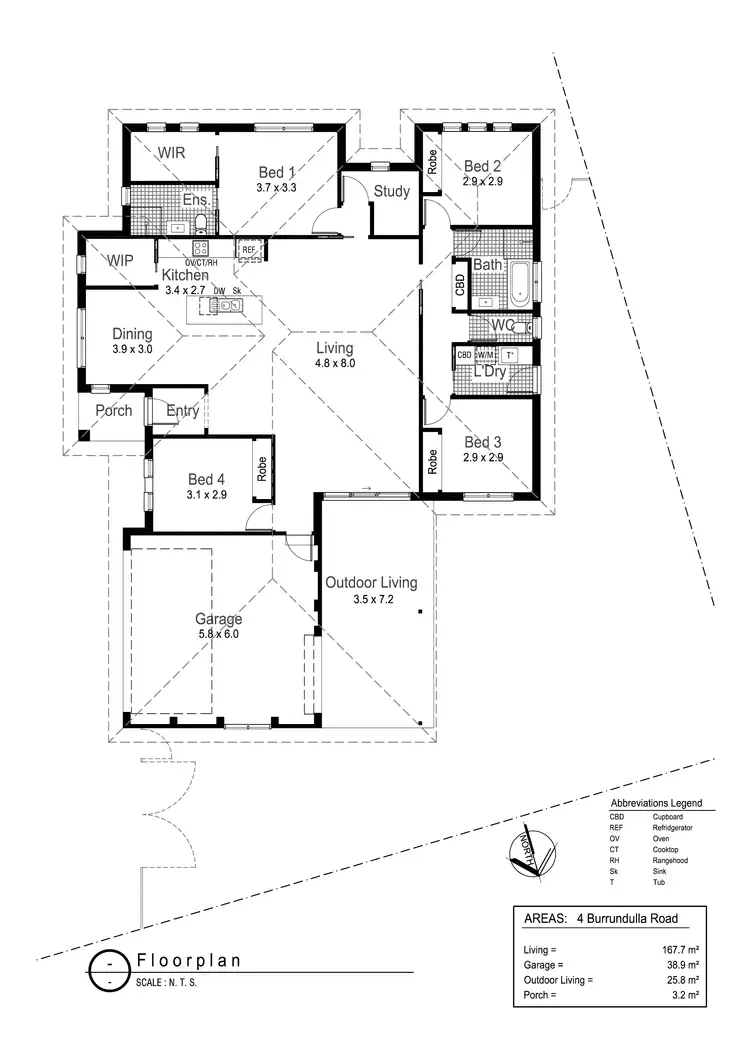 Floorplan of Homely house listing, 4 Burrundulla Road, Bourkelands NSW 2650