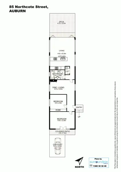 Floorplan of Homely house listing, 85 Northcote St, Auburn NSW 2144