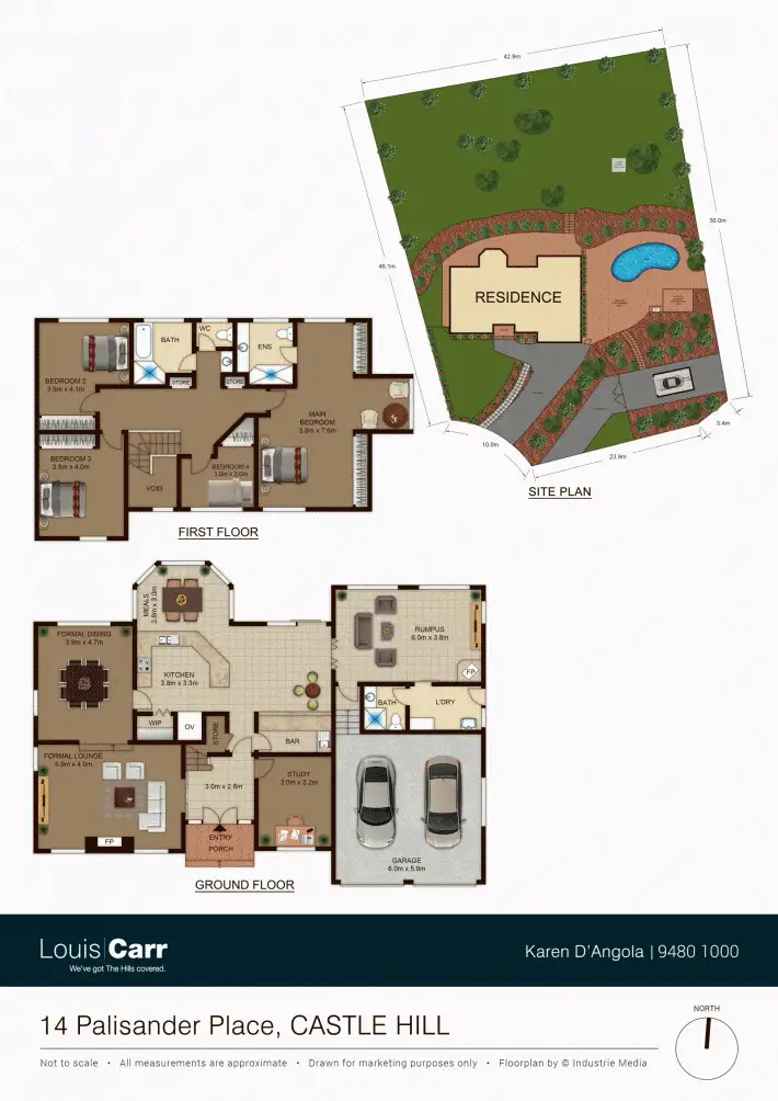 Floorplan of Homely house listing, 14 Palisander Place, Castle Hill NSW 2154