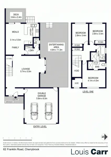 Floorplan of Homely semi-detached listing, 62 Franklin Road, Cherrybrook NSW 2126