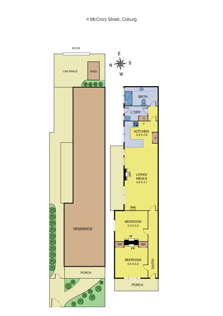 Floorplan of Homely house listing, 4 McCrory St, Coburg VIC 3058