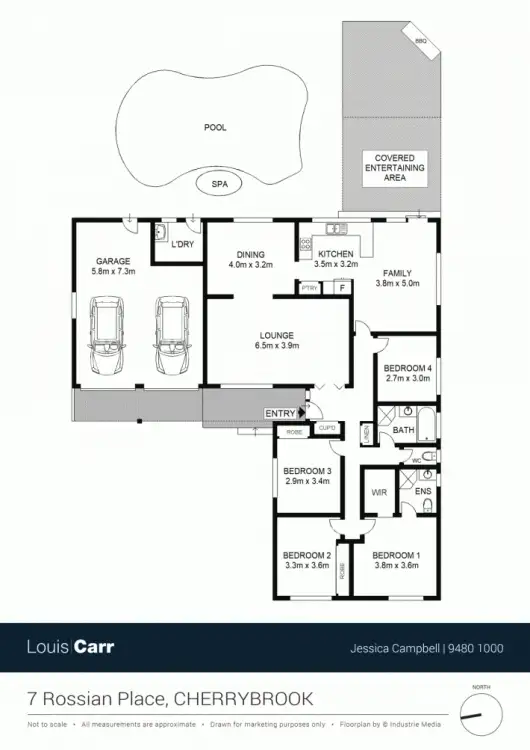 Floorplan of Homely house listing, 7 Rossian Place, Cherrybrook NSW 2126