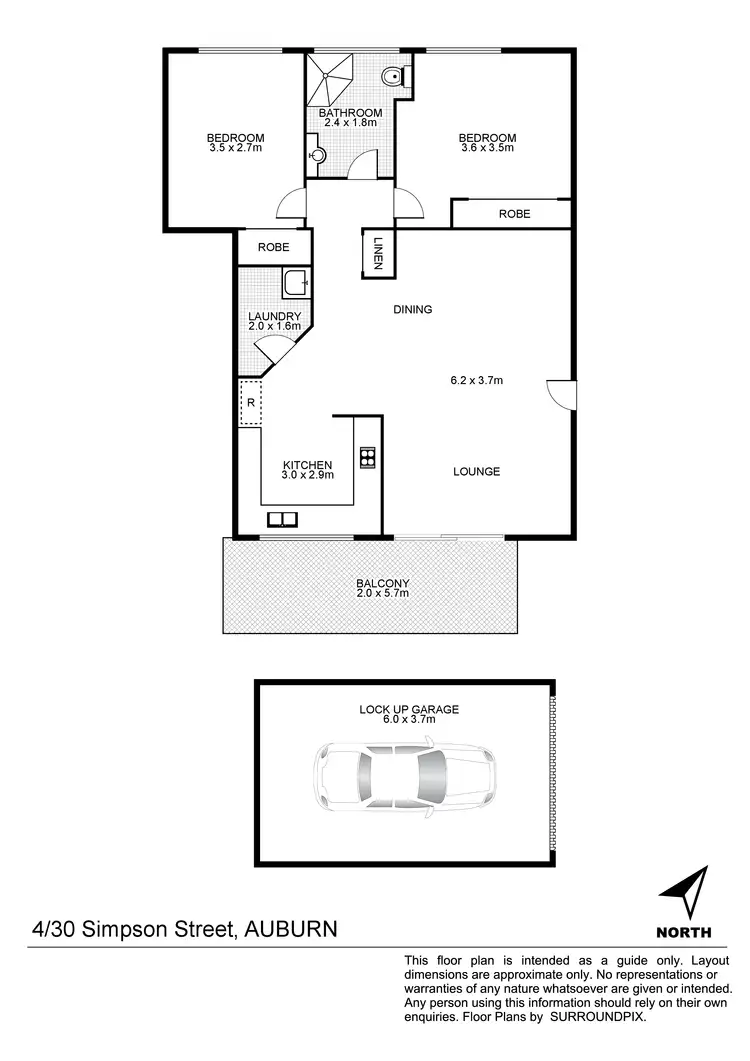 Floorplan of Homely unit listing, 4/30 Simpson St, Auburn NSW 2144