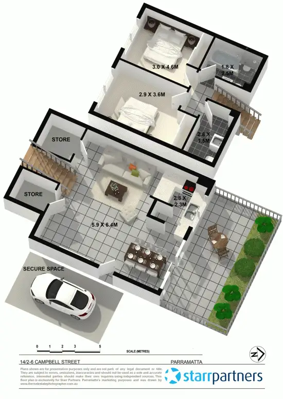 Floorplan of Homely unit listing, 14/2-6 Campbell Street, Parramatta NSW 2150