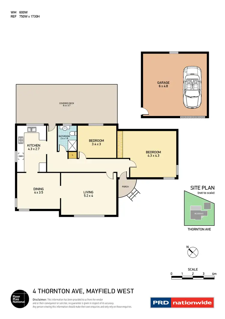 Floorplan of Homely house listing, 4 Thornton Avenue, Mayfield West NSW 2304