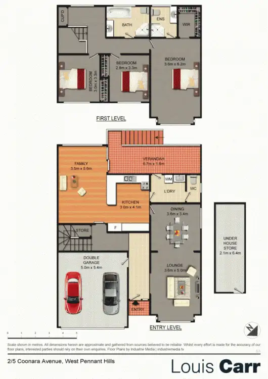 Floorplan of Homely semi-detached listing, 2/5 Coonara Ave, West Pennant Hills NSW 2125