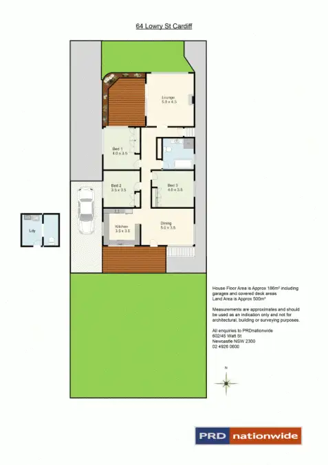 Floorplan of Homely house listing, 64 Lowry Street, Cardiff NSW 2285