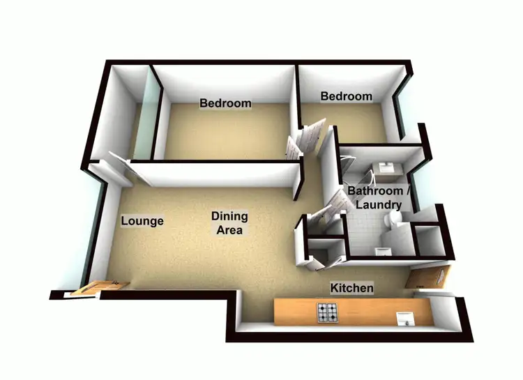 Floorplan of Homely apartment listing, 9/6 Riverview Terrace, Hamilton QLD 4007