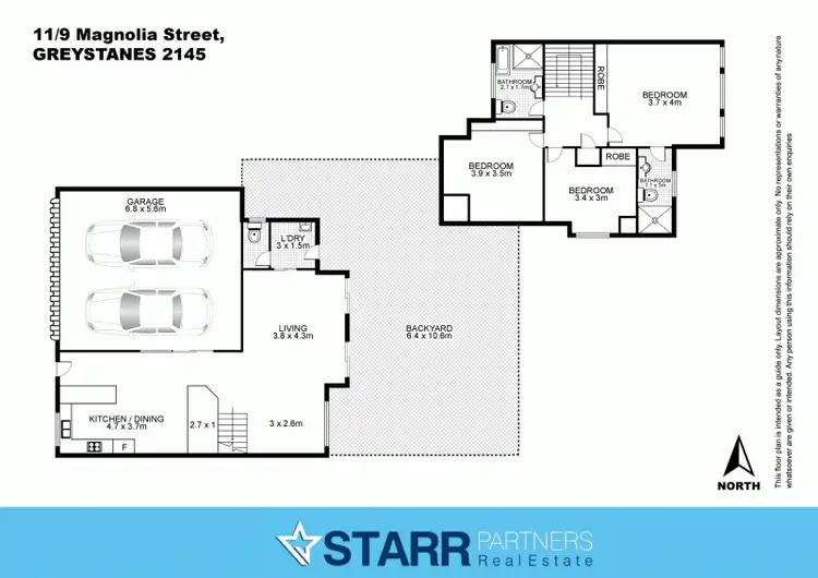 Floorplan of Homely townhouse listing, 11/9 Magnolia Street, Greystanes NSW 2145