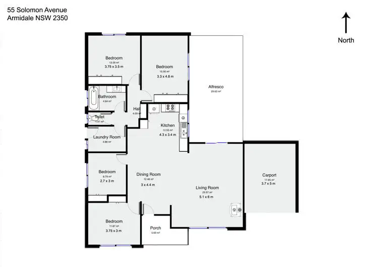 Floorplan of Homely house listing, 55 Solomon Avenue, Armidale NSW 2350