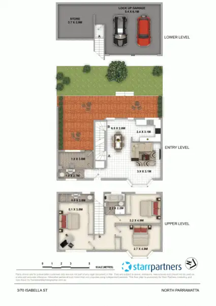 Floorplan of Homely townhouse listing, 3/70 Isabella Street, North Parramatta NSW 2151