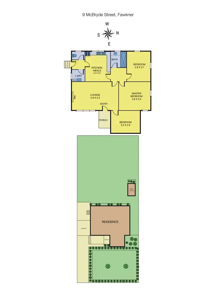 Floorplan of Homely house listing, 9 McBryde Street, Fawkner VIC 3060