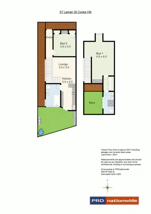 Floorplan of Homely house listing, 57 Laman Street, Cooks Hill NSW 2300