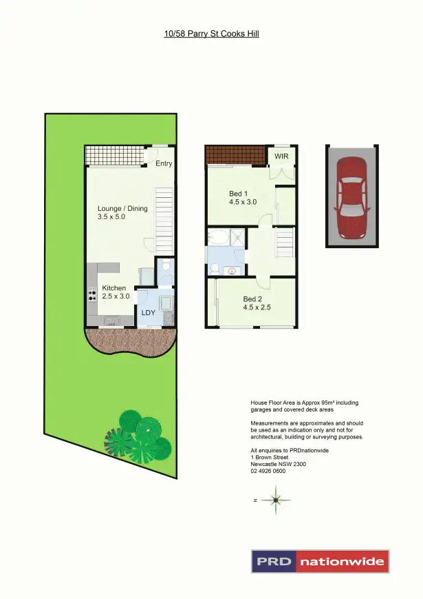 Floorplan of Homely unit listing, 10/58 Parry Street, Cooks Hill NSW 2300