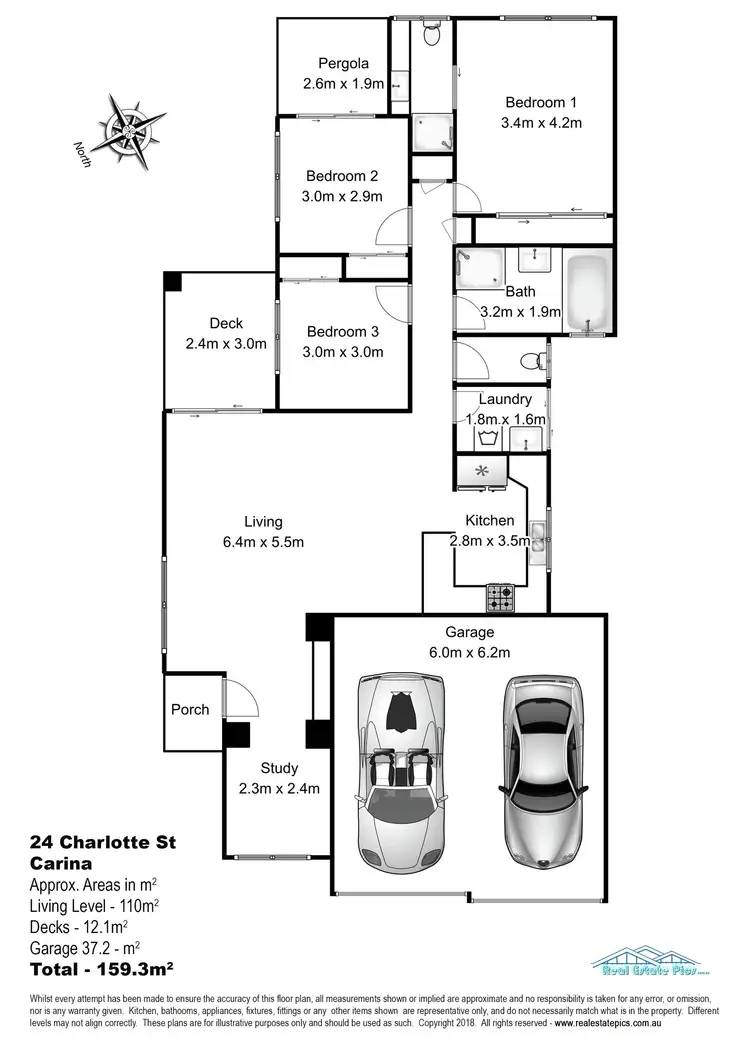 Floorplan of Homely villa listing, 24 Charlotte Street, Carina QLD 4152