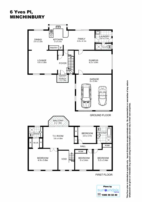 Floorplan of Homely house listing, 6 Yves Place, Minchinbury NSW 2770