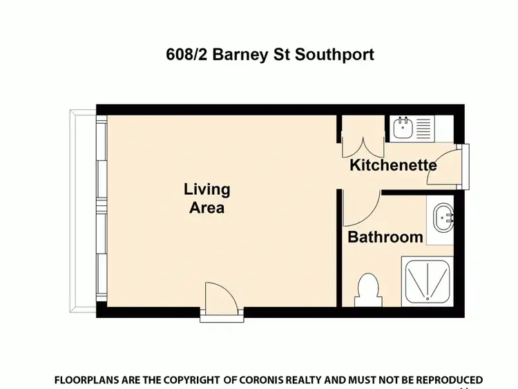 Floorplan of Homely unit listing, 608/2 Barney Street, Southport QLD 4215