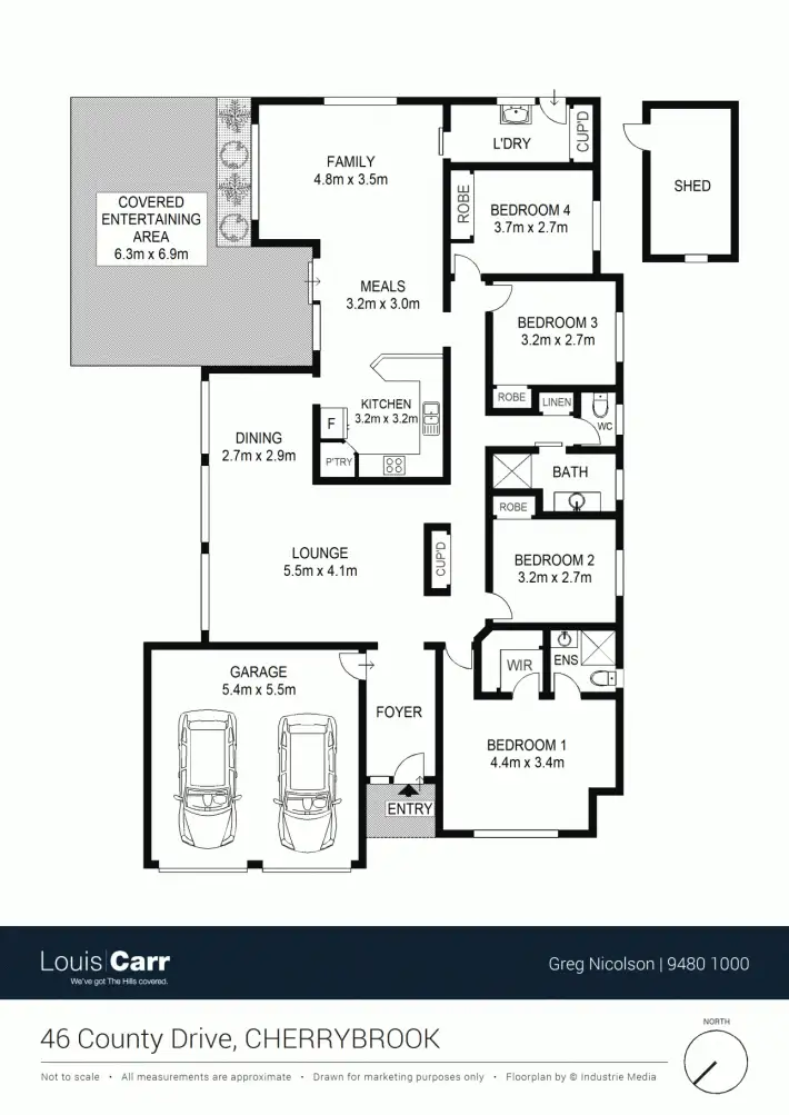 Floorplan of Homely house listing, 46 County Drive, Cherrybrook NSW 2126