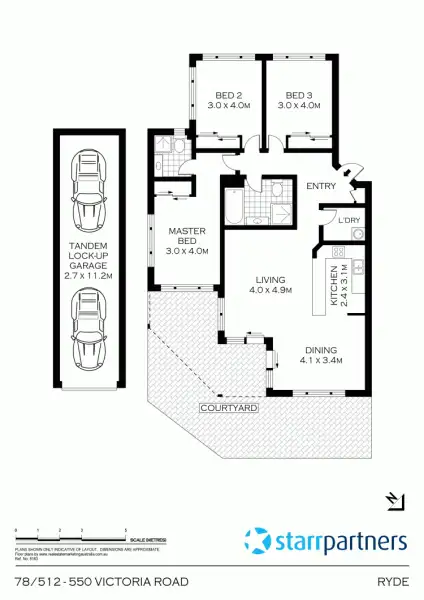 Floorplan of Homely unit listing, 78/512-550 Victoria Rd, Ryde NSW 2112