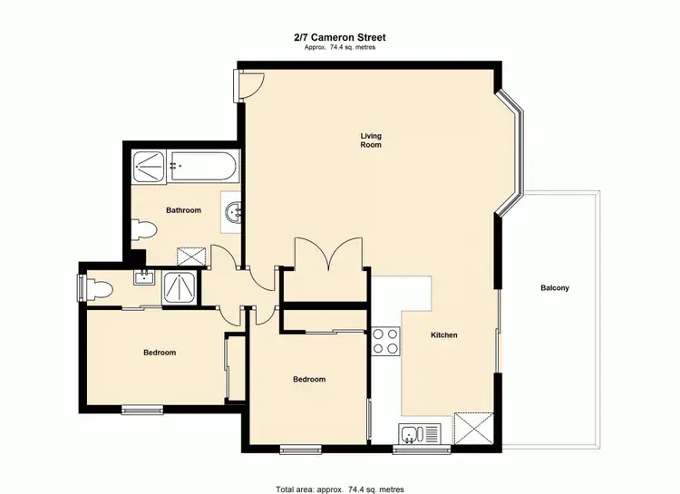Floorplan of Homely unit listing, 2/7 Cameron Street, Nundah QLD 4012
