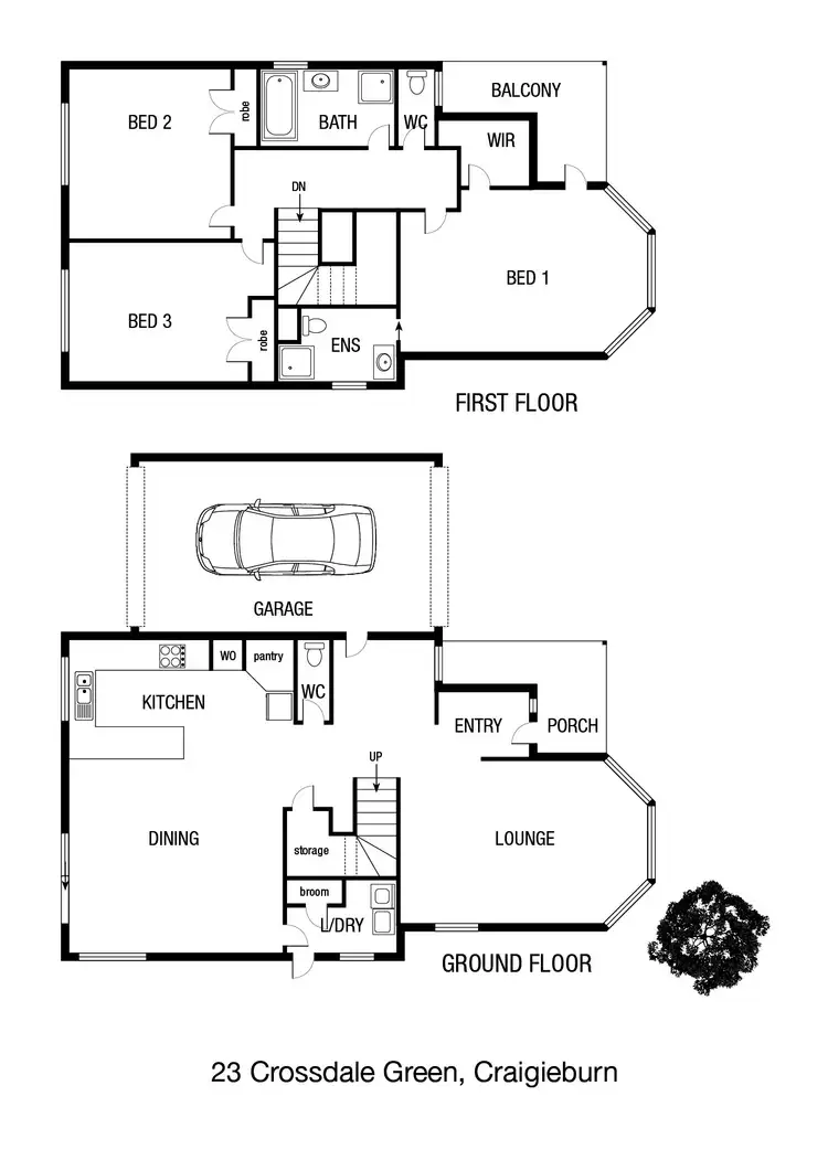 Floorplan of Homely house listing, 23 Crossdale Green, Craigieburn VIC 3064