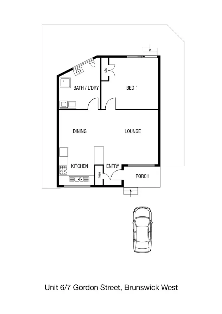 Floorplan of Homely unit listing, 6/7 Gordon Street, Brunswick West VIC 3055