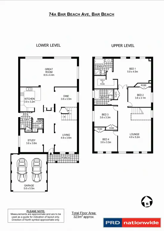 Floorplan of Homely house listing, 74a Bar Beach Av, The Junction NSW 2291