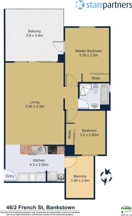 Floorplan of Homely unit listing, 46/2 French Ave, Bankstown NSW 2200