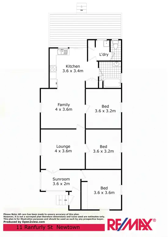 Floorplan of Homely house listing, 11 Ranfurley Street, Newtown QLD 4350