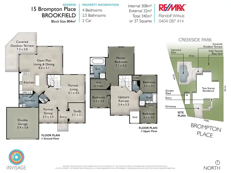 Floorplan of Homely house listing, 15 Brompton Place, Brookfield QLD 4069