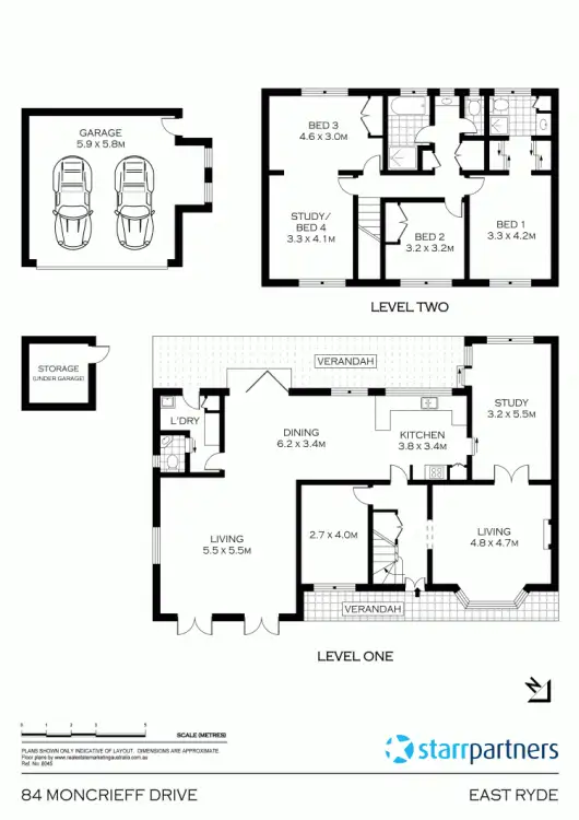 Floorplan of Homely house listing, 84 Moncrieff Dr, East Ryde NSW 2113