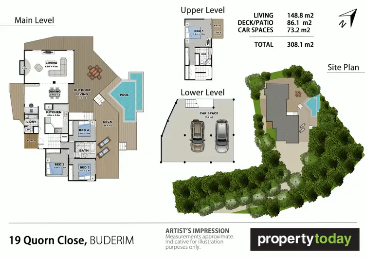 Floorplan of Homely house listing, 19 Quorn Close, Buderim QLD 4556