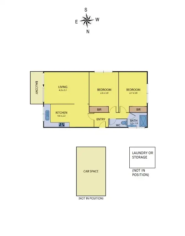 Floorplan of Homely apartment listing, 9/376 Barkly Street, Brunswick VIC 3056