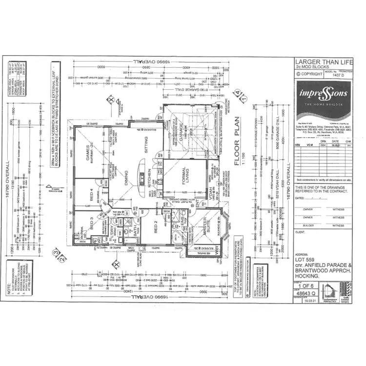 Floorplan of Homely house listing, 14 Anfield Parade, Hocking WA 6065