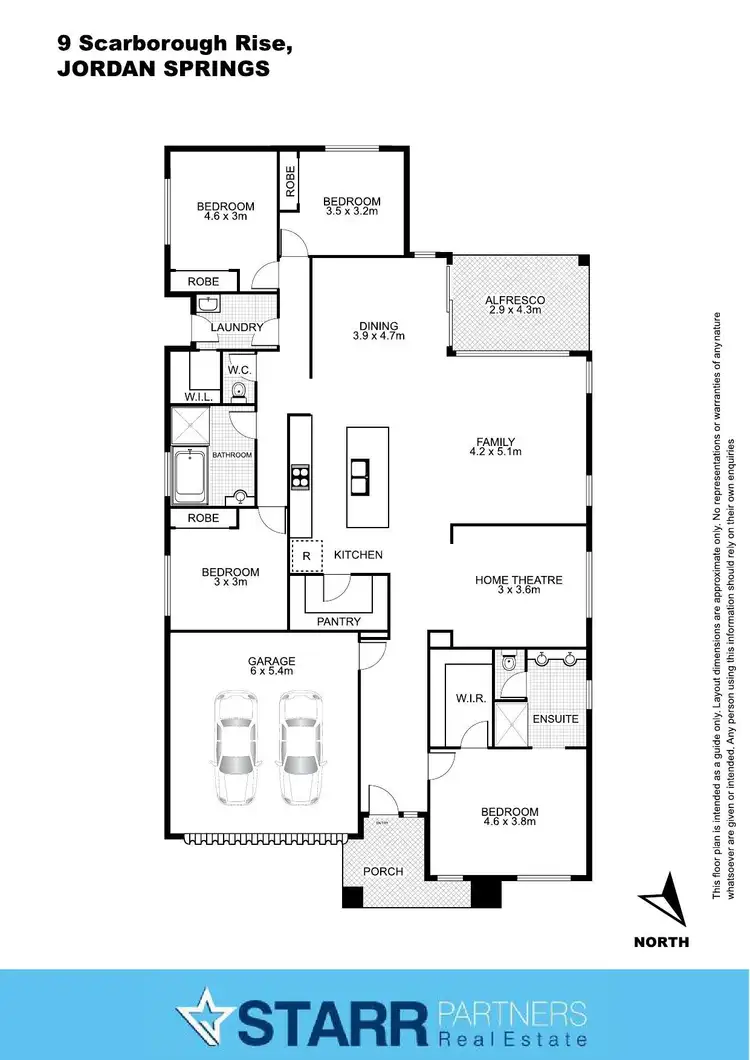 Floorplan of Homely house listing, 9 Scarborough Rise, Jordan Springs NSW 2747