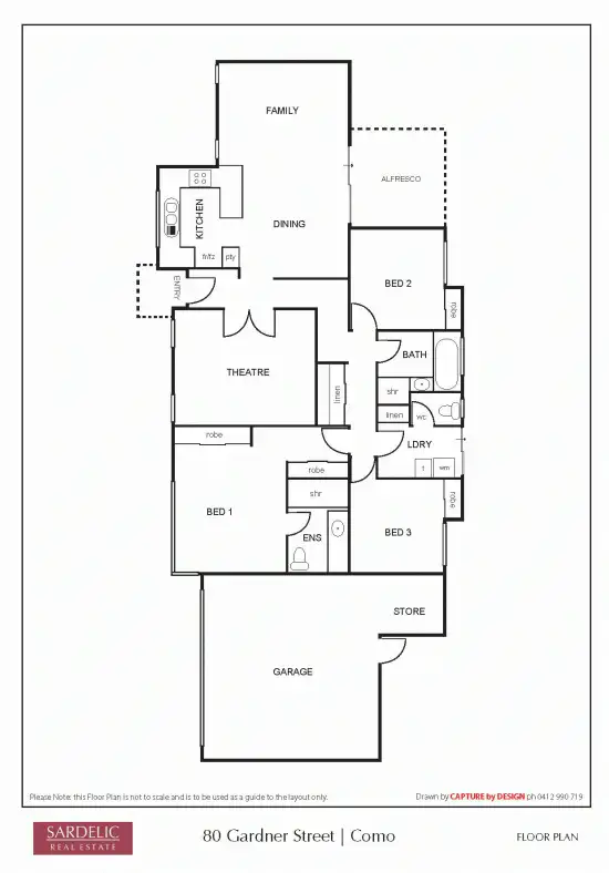 Floorplan of Homely villa listing, 80B Gardner Street, Como WA 6152